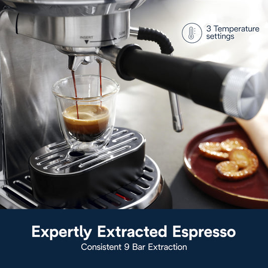 De’Longhi Dedica Maestro Espresso Machine with Milk Frother, 15-Bar Pump & Temperature Control - Barista Coffee Maker Kit for Espresso, Latte, Cappuccino & Iced Coffee - Italian Stainless Steel Design