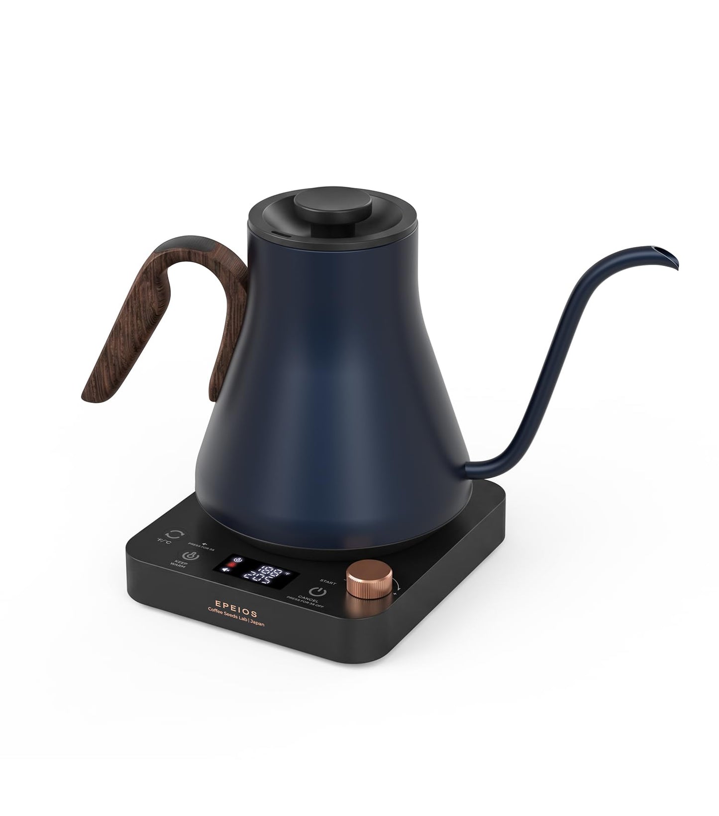 Epeios Electric Kettle, Gooseneck Electric Kettle with ±1°F Temperature Control, 1200W Rapid Heating for Pour Over Coffee & Tea, 304 Stainless Steel Interior, Auto Shut-Off, 0.9L, Blue