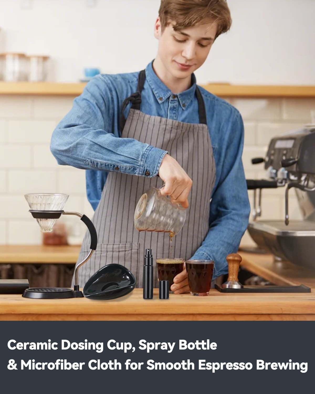 Espresso Coffee Dosing Cup & RDT Spray Bottle Kit