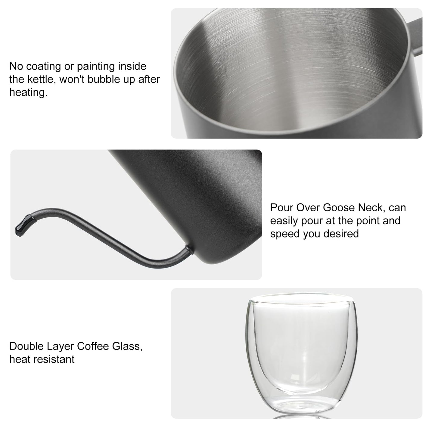 Kompixitys Pour Over Coffee Maker Set, All in One Portable Coffee Maker, Ideal for Home Brewing and Travel, Coffee Lover Gift