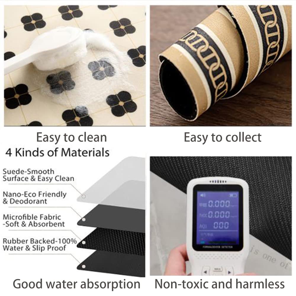 Cciphy Cute Coffee Maker Mat Colorful Dish Drying Mat for Countertops
