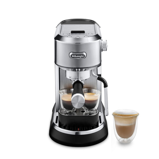 De’Longhi Dedica Maestro Espresso Machine with Milk Frother, 15-Bar Pump & Temperature Control - Barista Coffee Maker Kit for Espresso, Latte, Cappuccino & Iced Coffee - Italian Stainless Steel Design